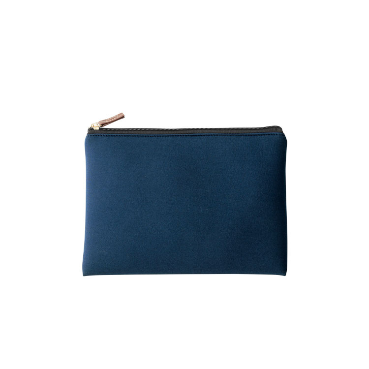 クッションフラットポーチ(M) ネイビー(tote)
