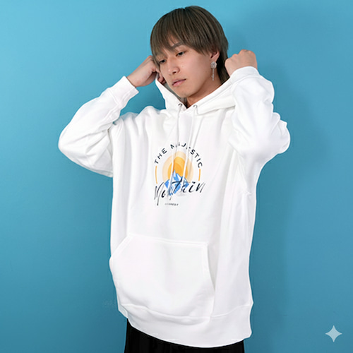 ビッグシルエットスウェットプルオーバーパーカー