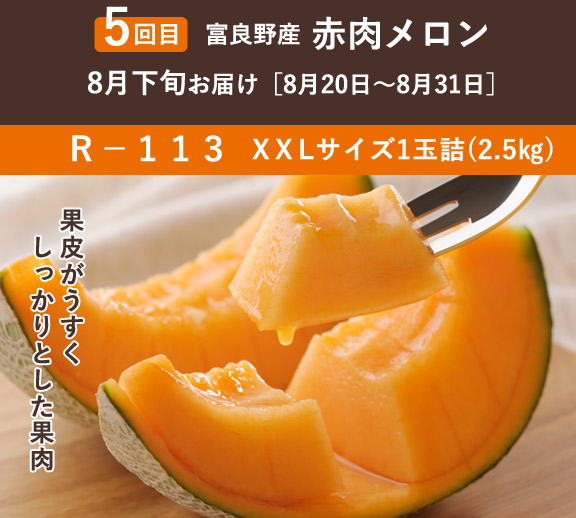 1玉 全5回】メロンコレクションコース | とみたメロンハウス