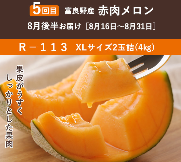 2玉 全5回】メロンコレクションコース | とみたメロンハウス
