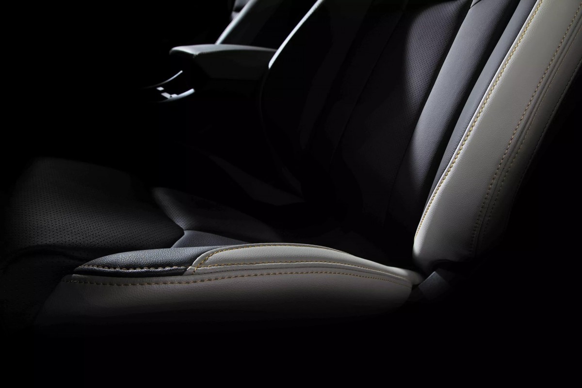 內裝採用了雙色皮革設計,金色縫線的處理似乎想要營造高級的感受。