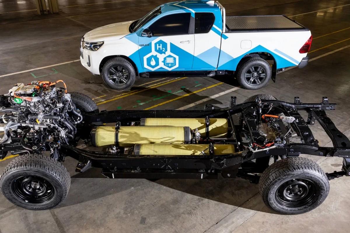 氫動力Hilux系統來自於Mirai,擁有587公里續航表現。