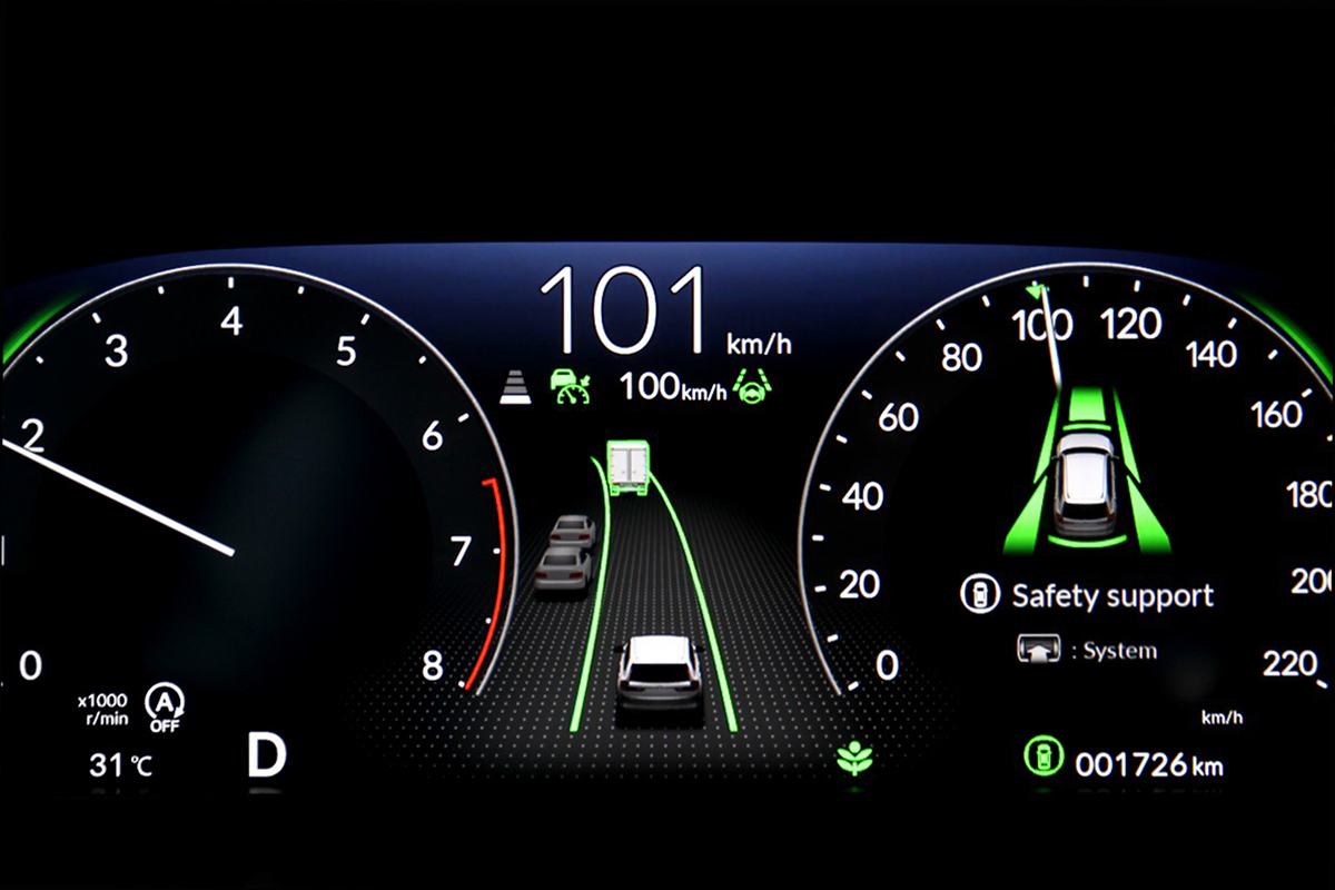全速域ACC主動式車距調節定速巡航系統具備LSF低速自動跟車功能,LKAS車道維持輔助系統更提升置中性能同時加入側風對應功能。