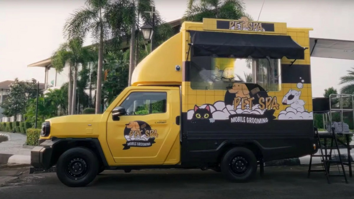 就連寵物美容的車輛也都已經有設計,滿足許多人的創業需求。