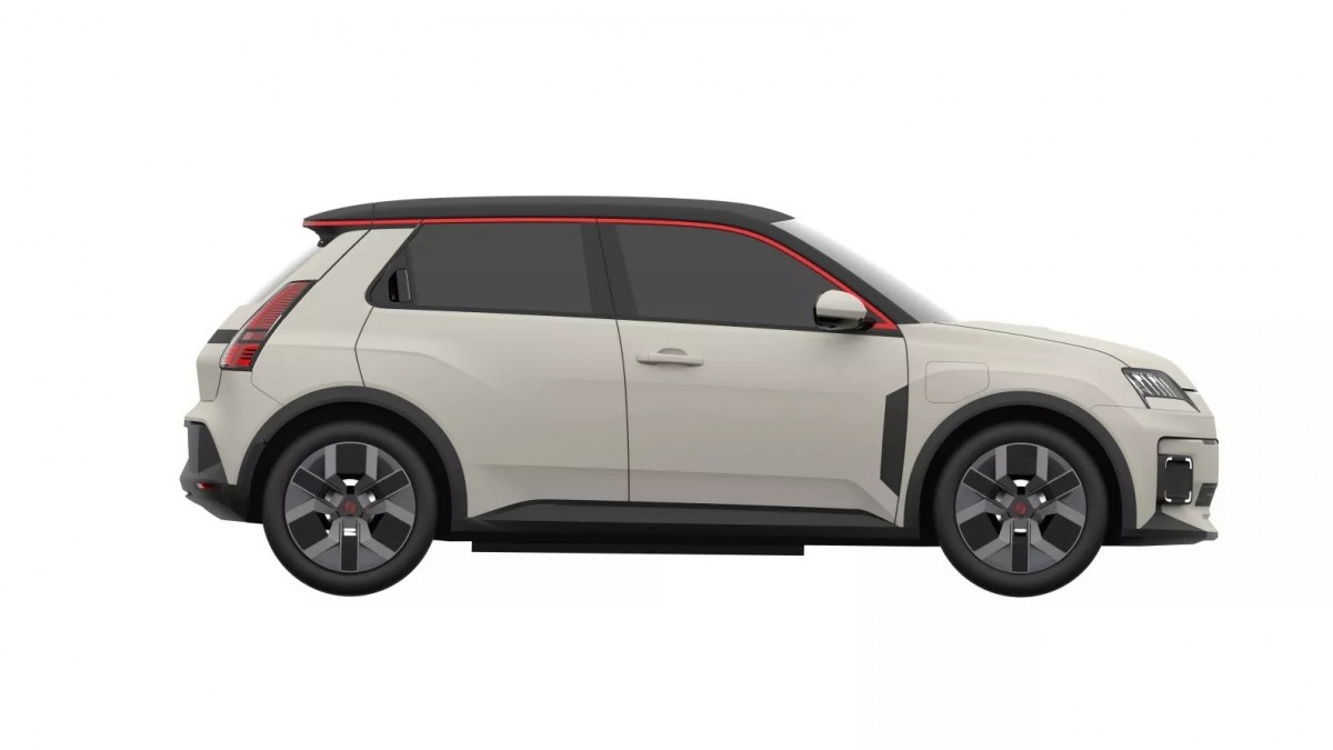 車側從A柱往後延伸的紅色線條非常顯眼,一路延伸到尾翼相當動感。