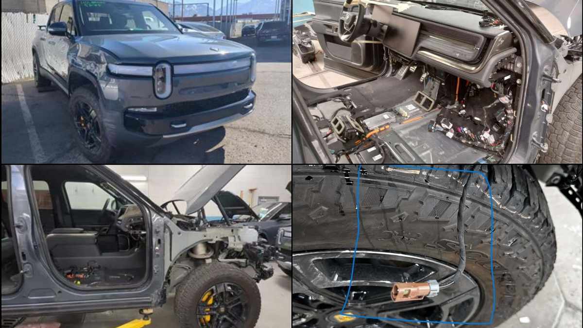 Rivian R1T因受傷有傷到攝影機線路,要正常運作需大幅拆除內部來更換線路,但修了8個月至今還沒修好。