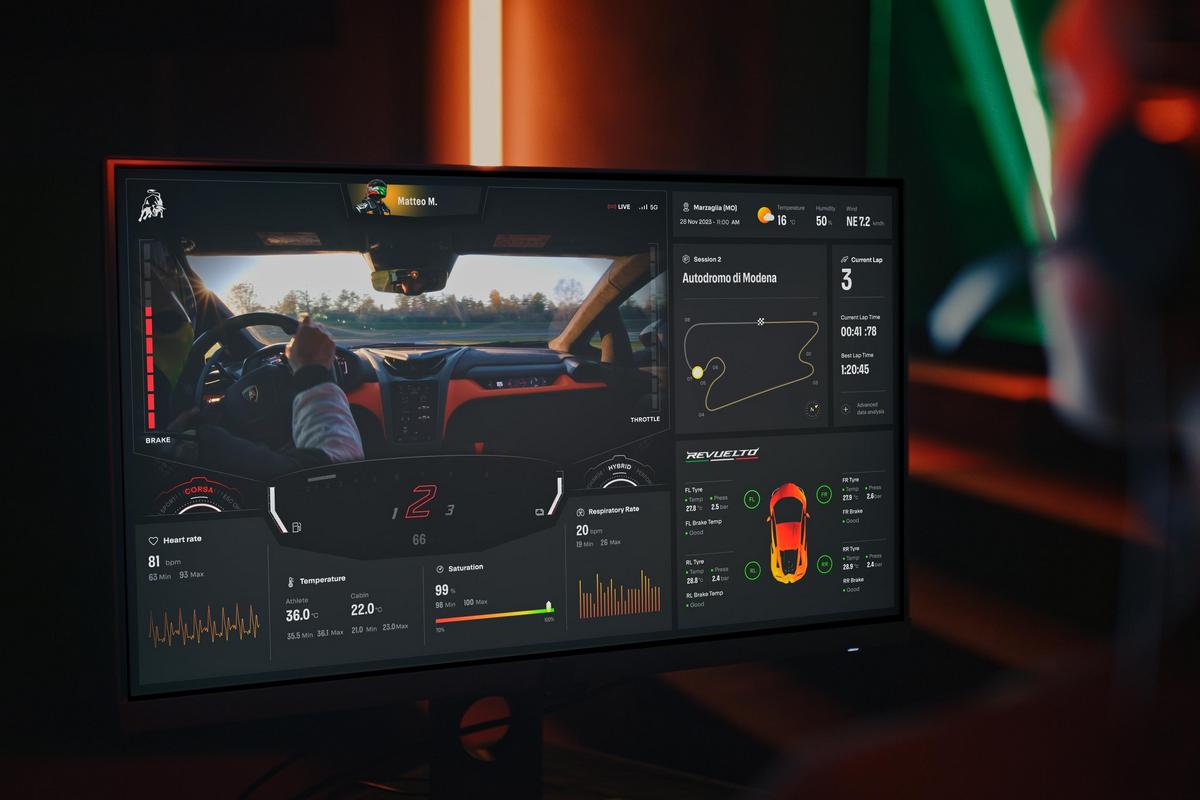 Lamborghini在本屆的CES展帶來Telemetry X遠端指導系統。