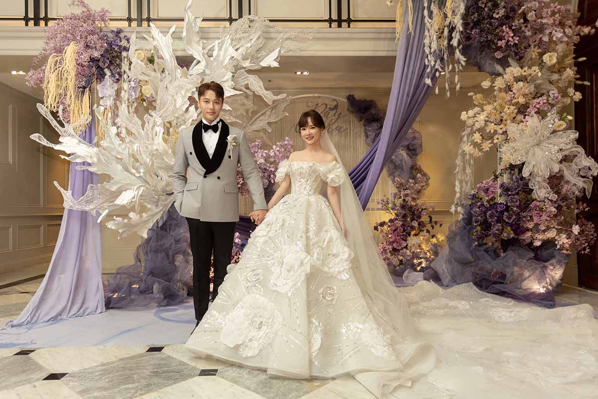 【車勢星聞】張睿家、黃安若登記結婚六週年舉辦婚宴。(圖:LinLi Boutique提供)
