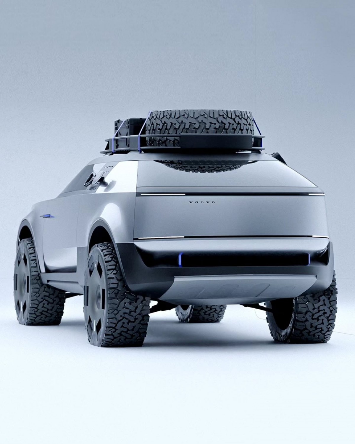 Volvo Aurora的設計理念，讓人聯想到Land Rover Defender與Rivian R1S等硬派越野SUV