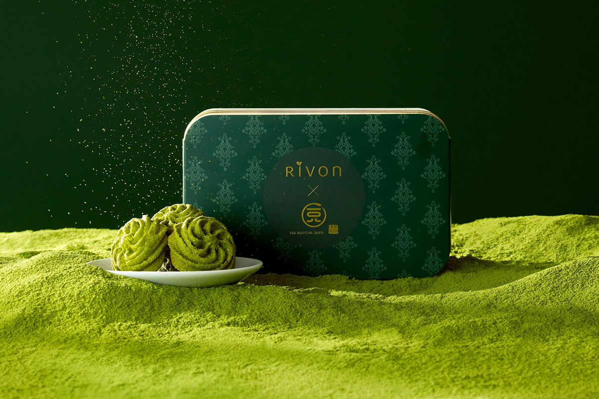 「Rivon禮坊」聯名「一〇八抹茶茶廊」首推Rivon禮坊40週年限量禮盒。（示意圖：品牌提供）