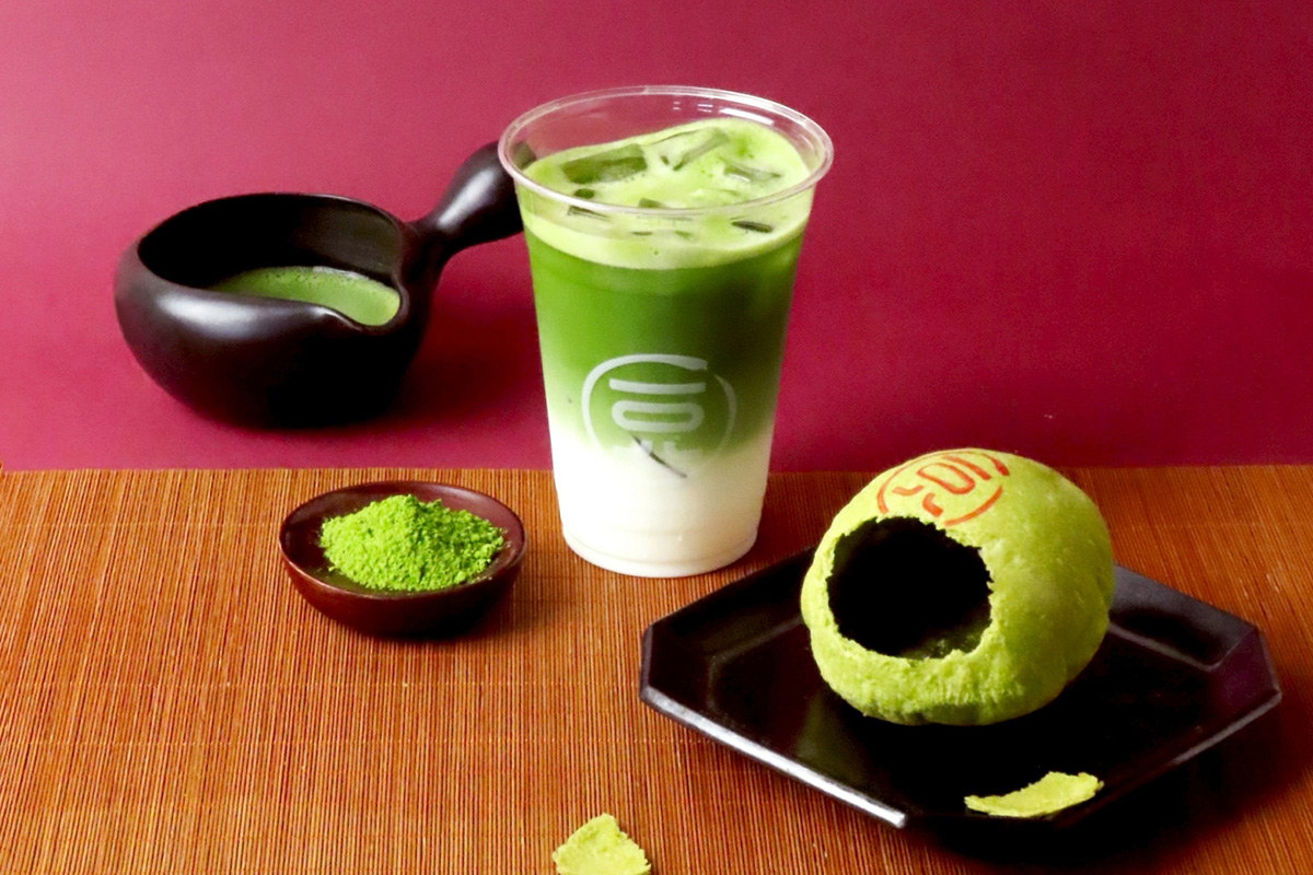 「一〇八抹茶茶廊」新光三越小北門店限定-椪餅拿鐵套餐。（示意圖：品牌提供）