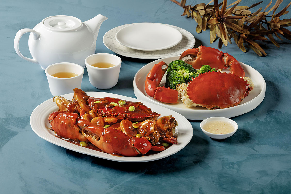 國聯飯店「蟹逅在國聯．秋蟹饗宴」三大匠心限定蟹餚1,580元起。（示意圖：品牌提供）