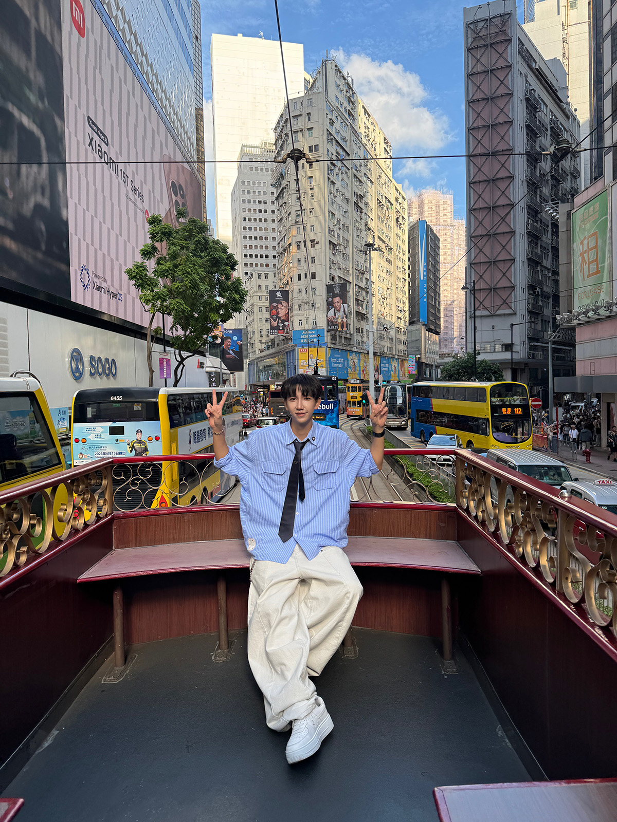 【車勢星聞】今年 9 月詹仕偉在香港展開新歌宣傳,特別舉辦叮叮車派對回饋粉絲 (我在娛樂提供)