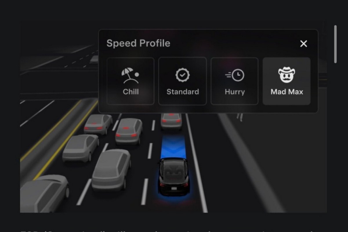 Tesla Mad Max瘋狂麥斯模式擁有積極的加速和變換車道行為,NHTSA認為有鼓勵駕駛進行超速和存在風險疑慮。