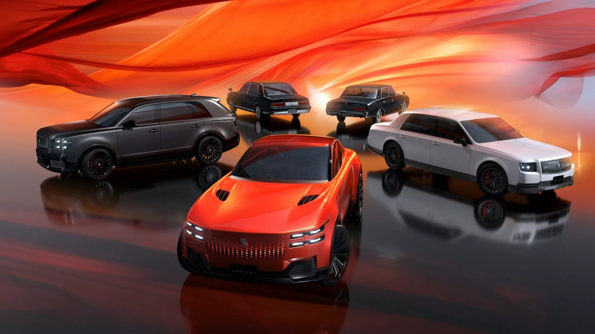 除了Century Coupe，本次Toyota還一併展出四款其他Century車型，包括兩款經典Century轎車的修復版本、一輛具備特殊配備的Century SUV，以及掛上GR性能徽章的Century Sedan。