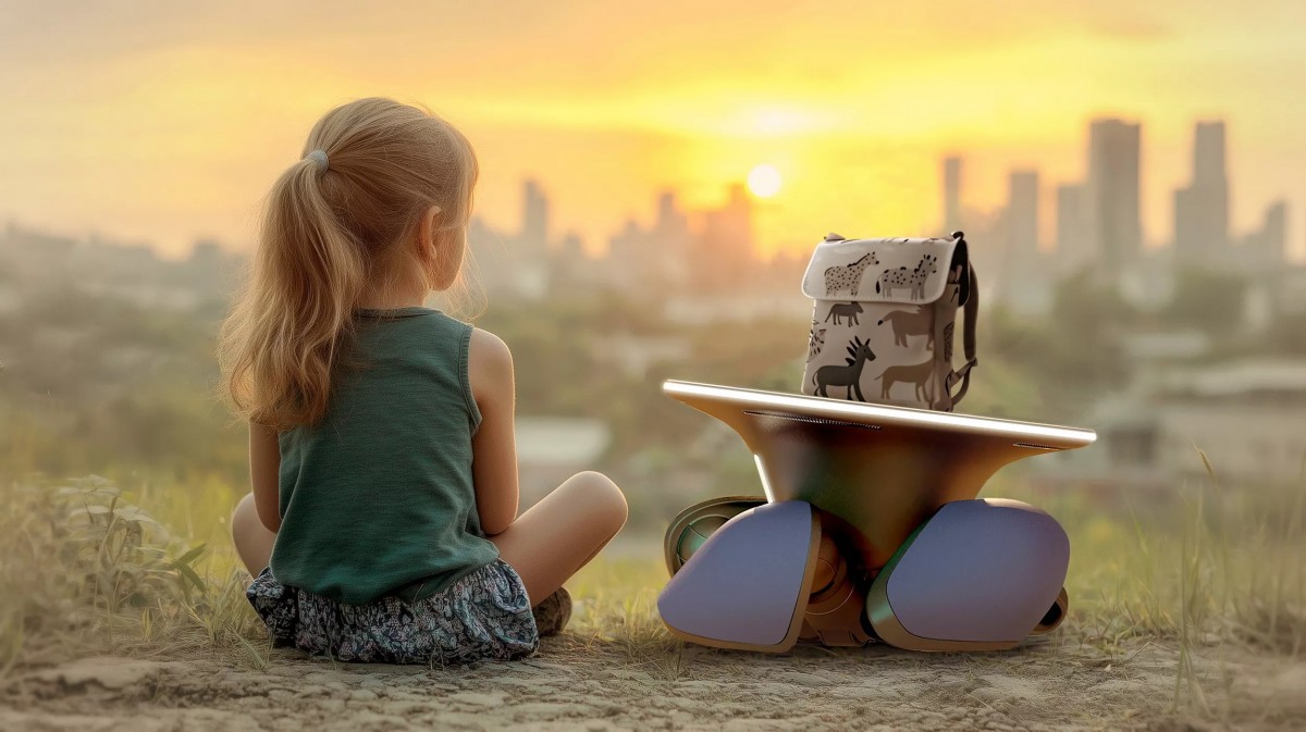 Chibibo可以協助小朋友搬運書包、便當盒等重物，甚至能爬樓梯、穿梭小巷，走進車輛無法抵達的區域。