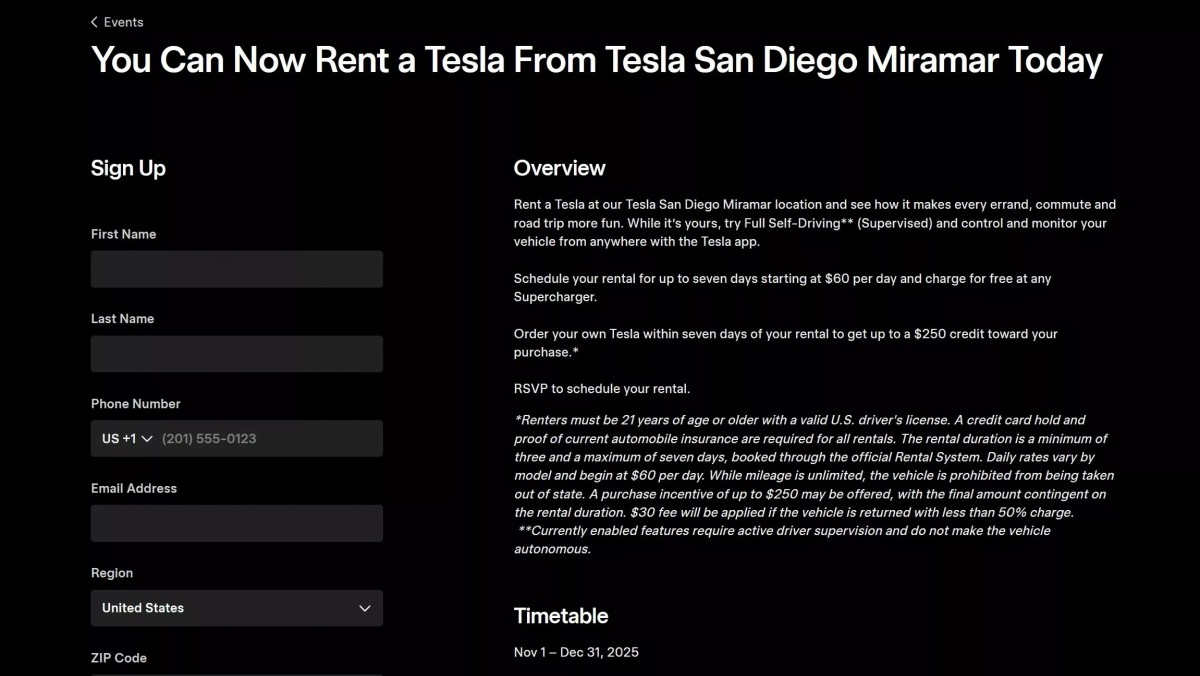 目前在加州的聖地牙哥與Costa Mesa兩地門市推出自營租車服務，並可能擴展至更多城市。