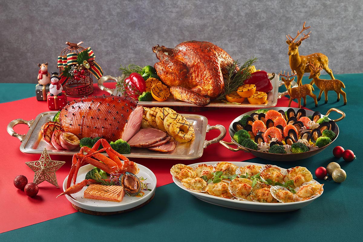 新北歡樂耶誕城一街之隔，「50樓Café自助餐廳」歲末海鮮饗宴同步登場。（示意圖：品牌提供）