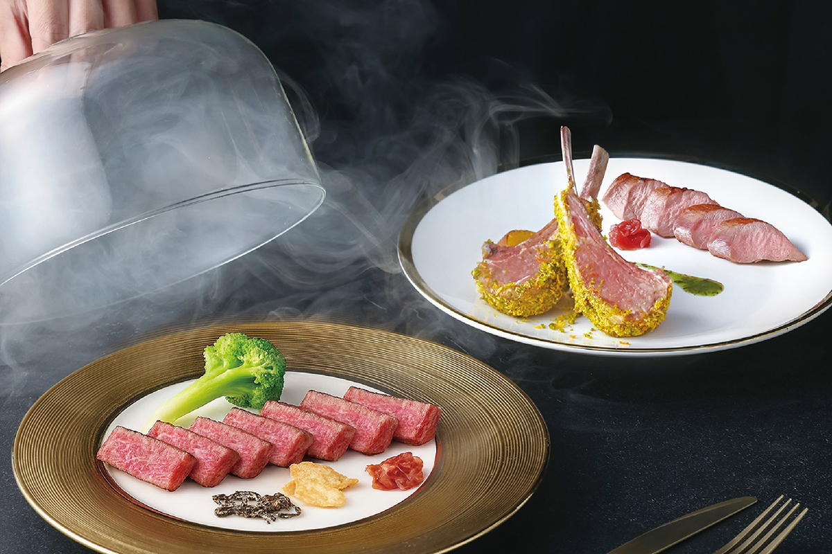 夏慕尼煙燻和牛、香煎羊排升級主餐佐海鮮。（示意圖：品牌提供）