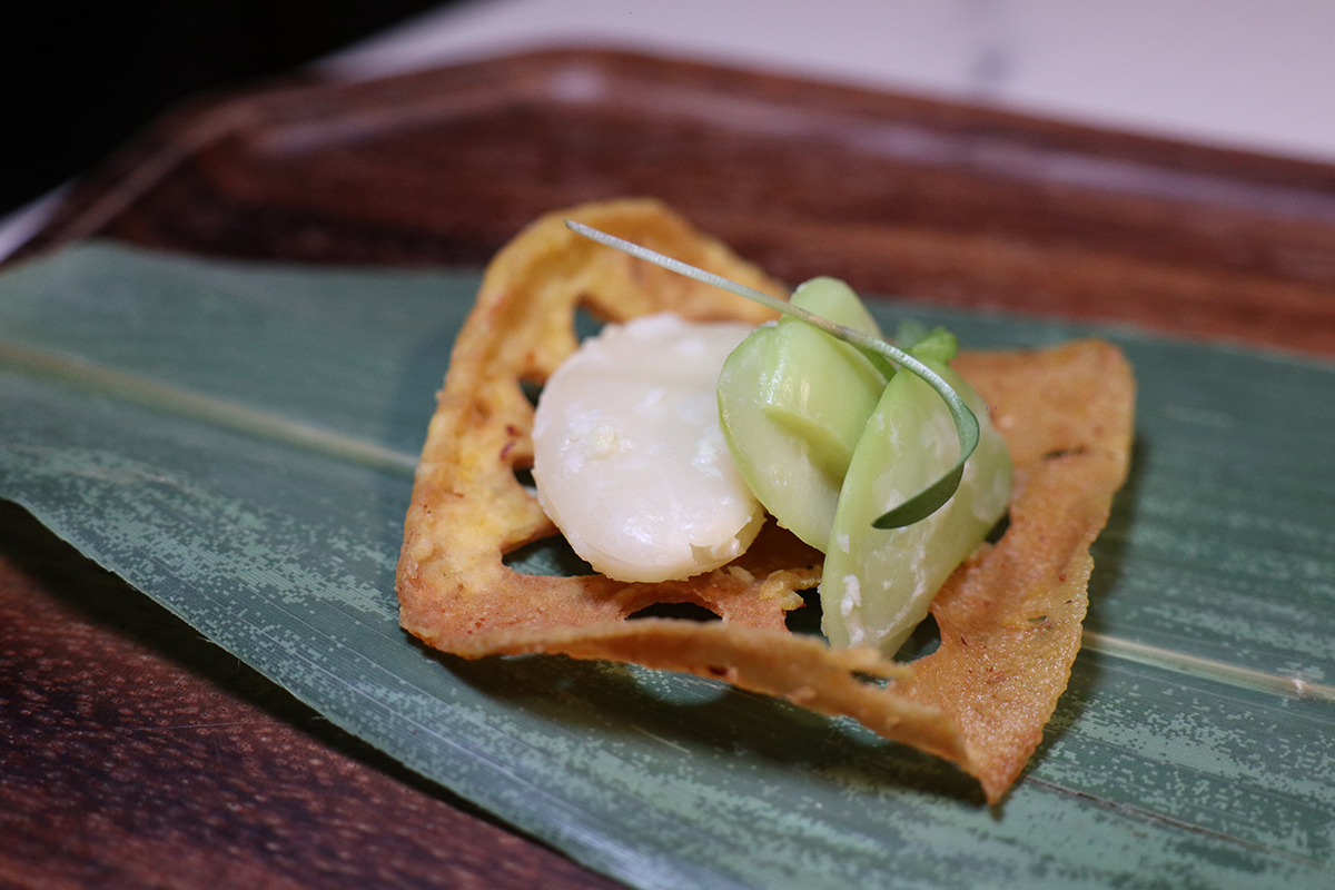 夏花餐室雙廚四手餐會-毛豆味噌的蠶豆。（示意圖）