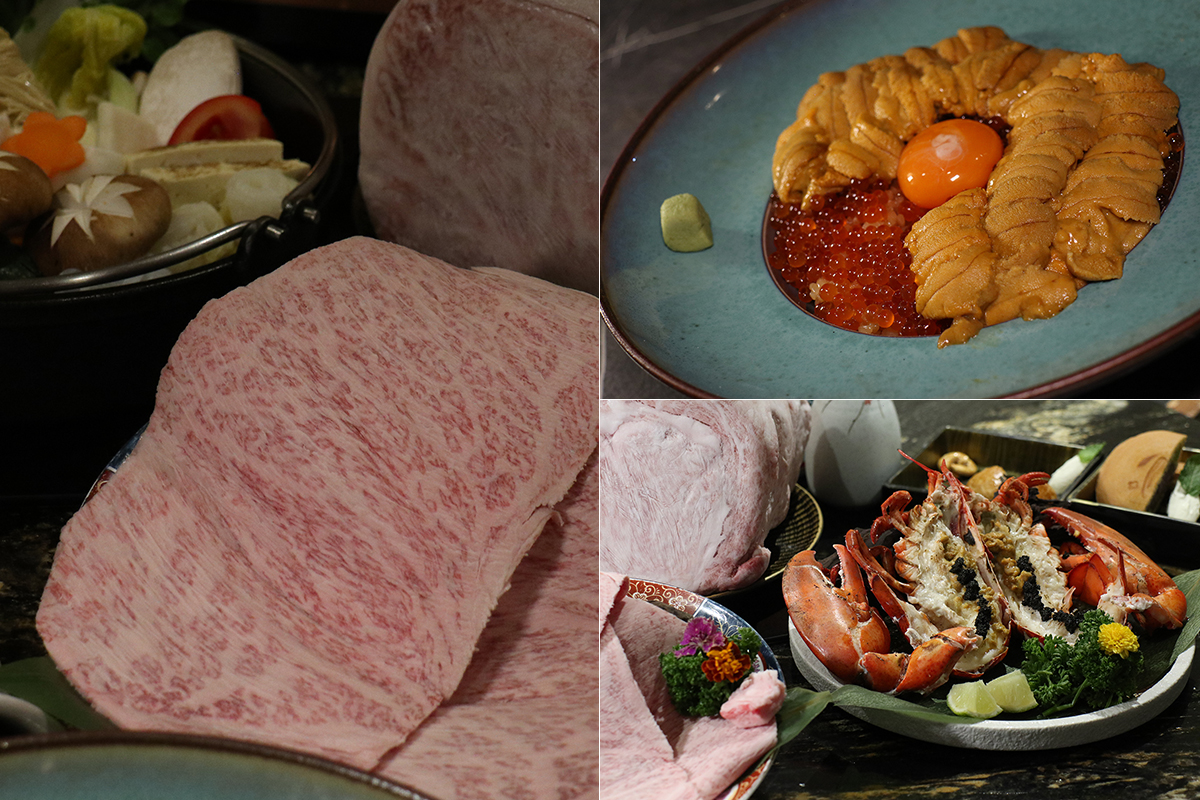 「橋山•壽喜燒」頂級A5和牛、爆量雲丹丼限期登場。（示意圖）