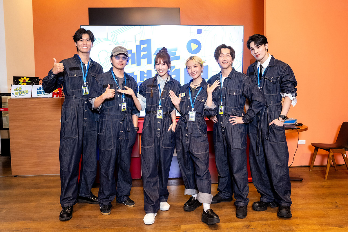 【車勢星聞】六藝人組製作公司自製網路節目《明星開拍中》，親自舉辦記者會。（圖：TVBS提供） 