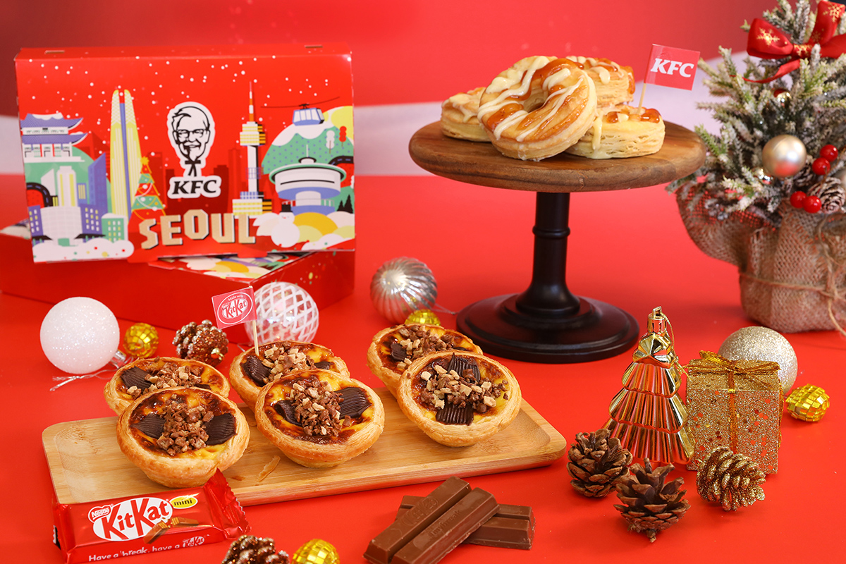 肯德基「K-XMAS聖誕巨大桶」首爾篇用炸雞代替雪花限量開搶。（示意圖：品牌提供）