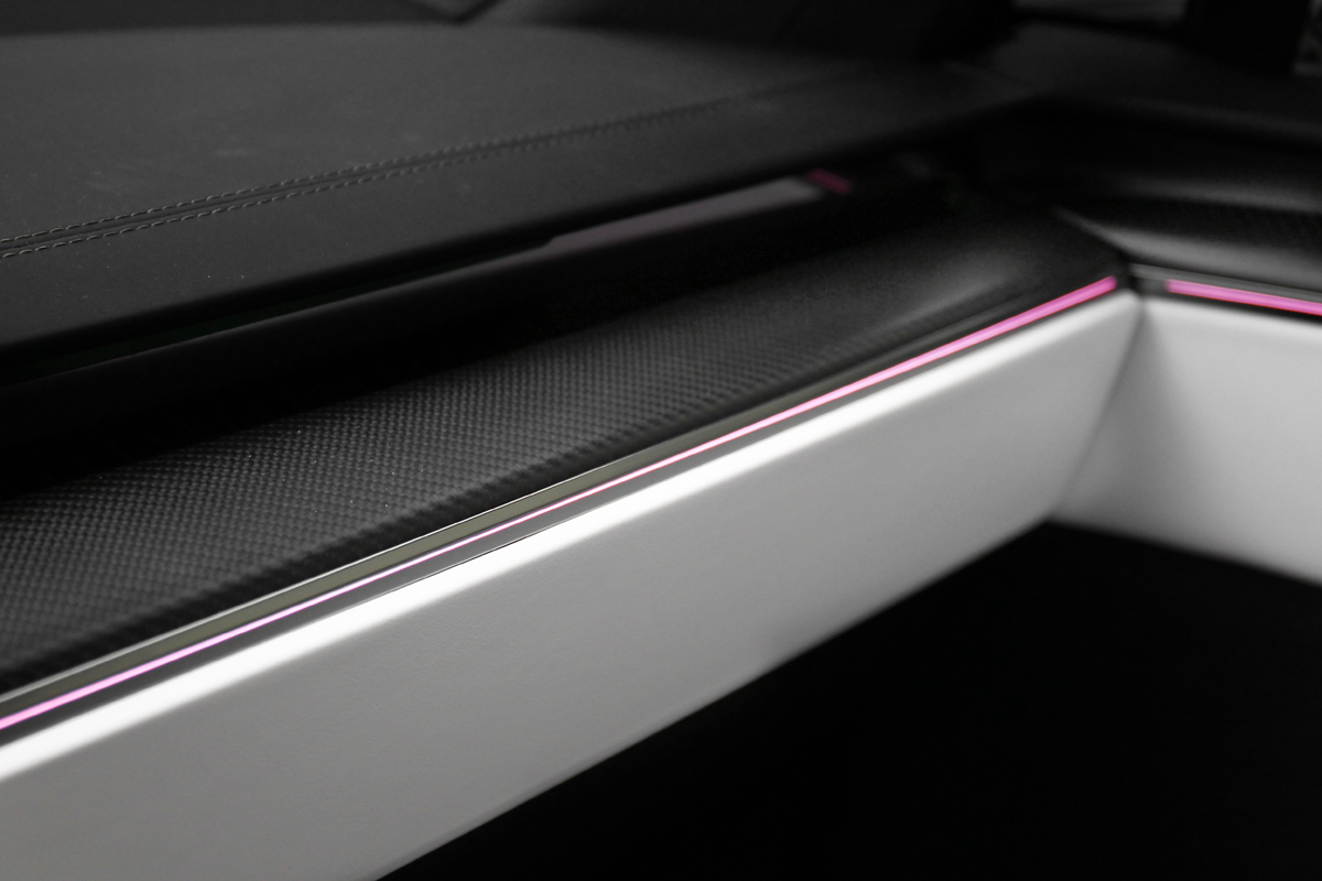 沒有特殊處理的碳纖維飾板相對討喜。