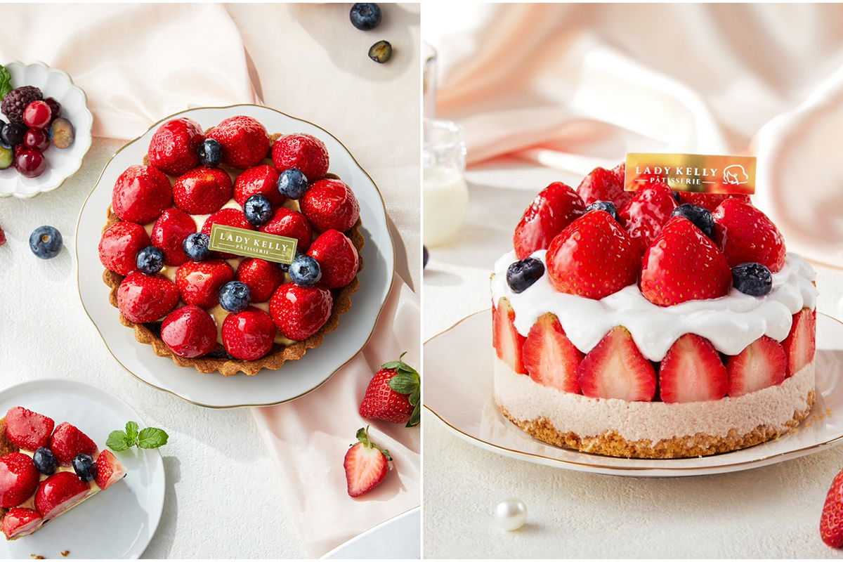 草莓豪邁堆成小山、環繞整圈蛋糕！LADY KELLY草莓季錯過再等一年。（示意圖：品牌提供）