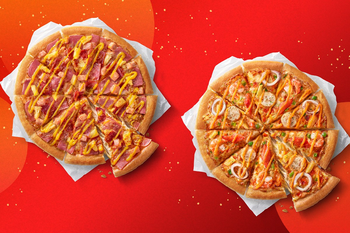 必勝客全新口味「千島海鮮盛宴」與「超級夏威夷」。（示意圖：品牌提供）