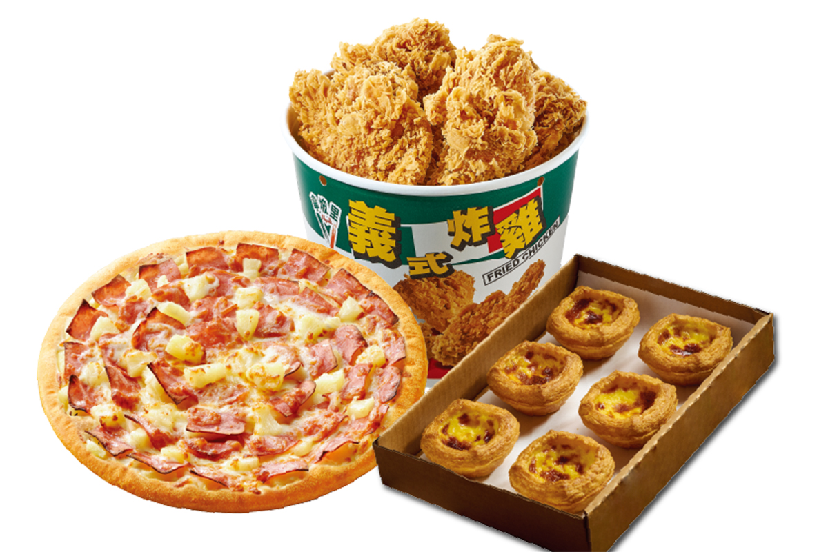 拿坡里賣蛋塔了，外帶新品大披薩買一送一。（示意圖：品牌提供）