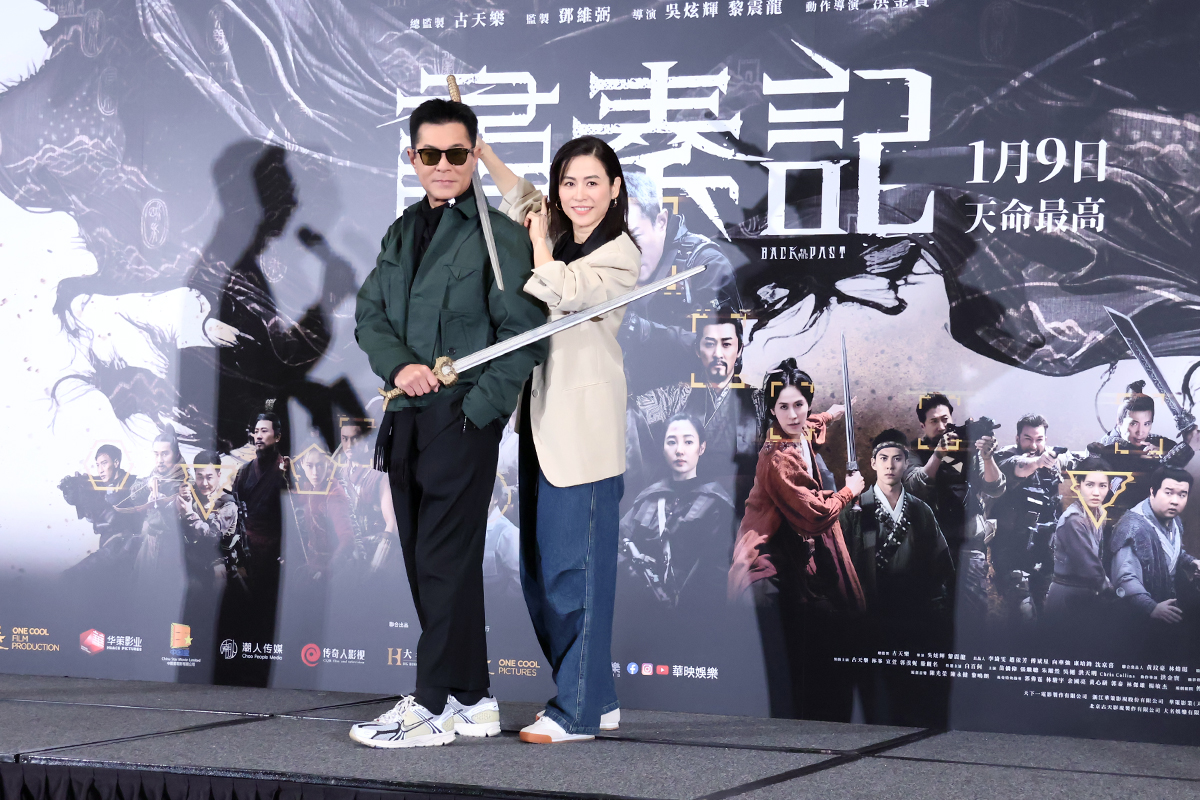 【車勢星聞】影音／古天樂、宣萱為《尋秦記》電影版合體來台。（圖：車勢星聞） 