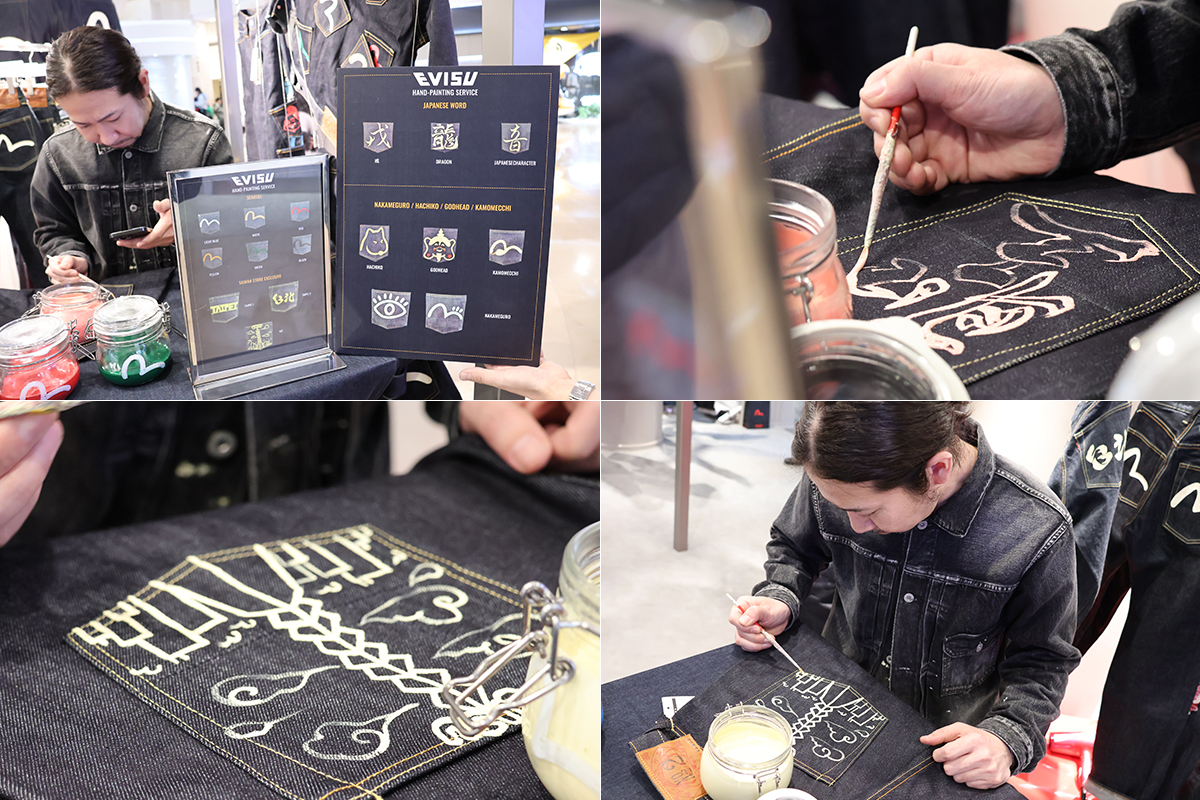 日本EVISU快閃店獨家推出TAIPEI 101限定款，邀畫家Shuhei Hara來台手繪牛仔褲。（圖：車勢星聞）