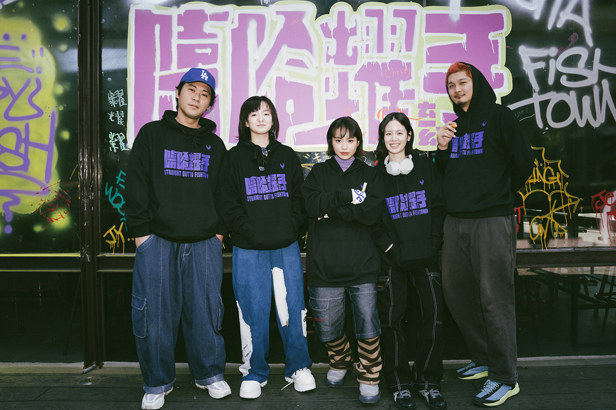 【車勢星聞】《嘻哈糶手》卡司陣容備受矚目。左起黃迪揚、戴雅芝、李鈺婕、袁子芸、LEO王。（英傑哆影業股份有限公司提供）