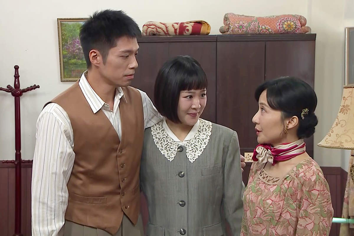 【車勢星聞】何宜珊(中)劇中安撫婆婆很有一套。圖／台視