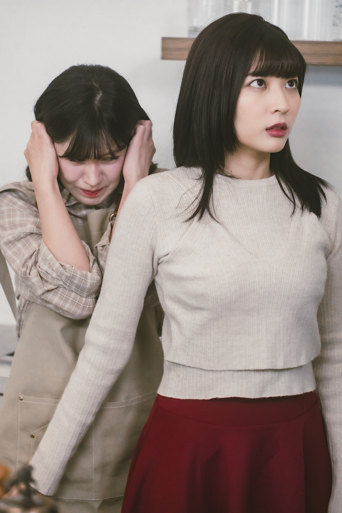 【車勢星聞】豎屏劇《她的手，我想牽》卡司亮相，瑟七（左）與陳敬宣（右）有精彩對手戲 （原來娛樂 提供）