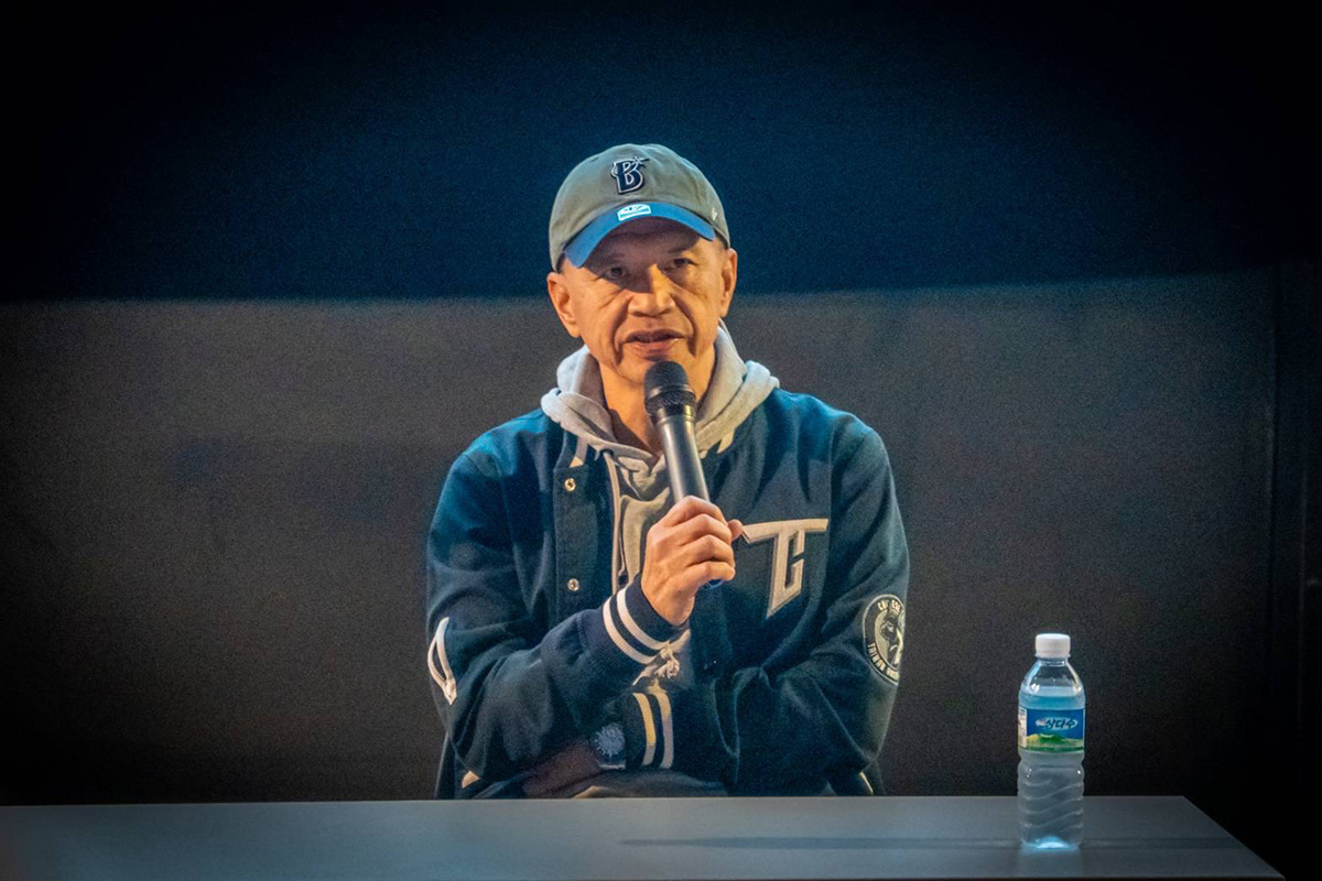 【車勢星聞】《冠軍之路》棒球顧問同時也是資深球評的曾文誠日前出席映後座談，與影迷分享拍攝花絮。／攝影師 沈茗柯 提供