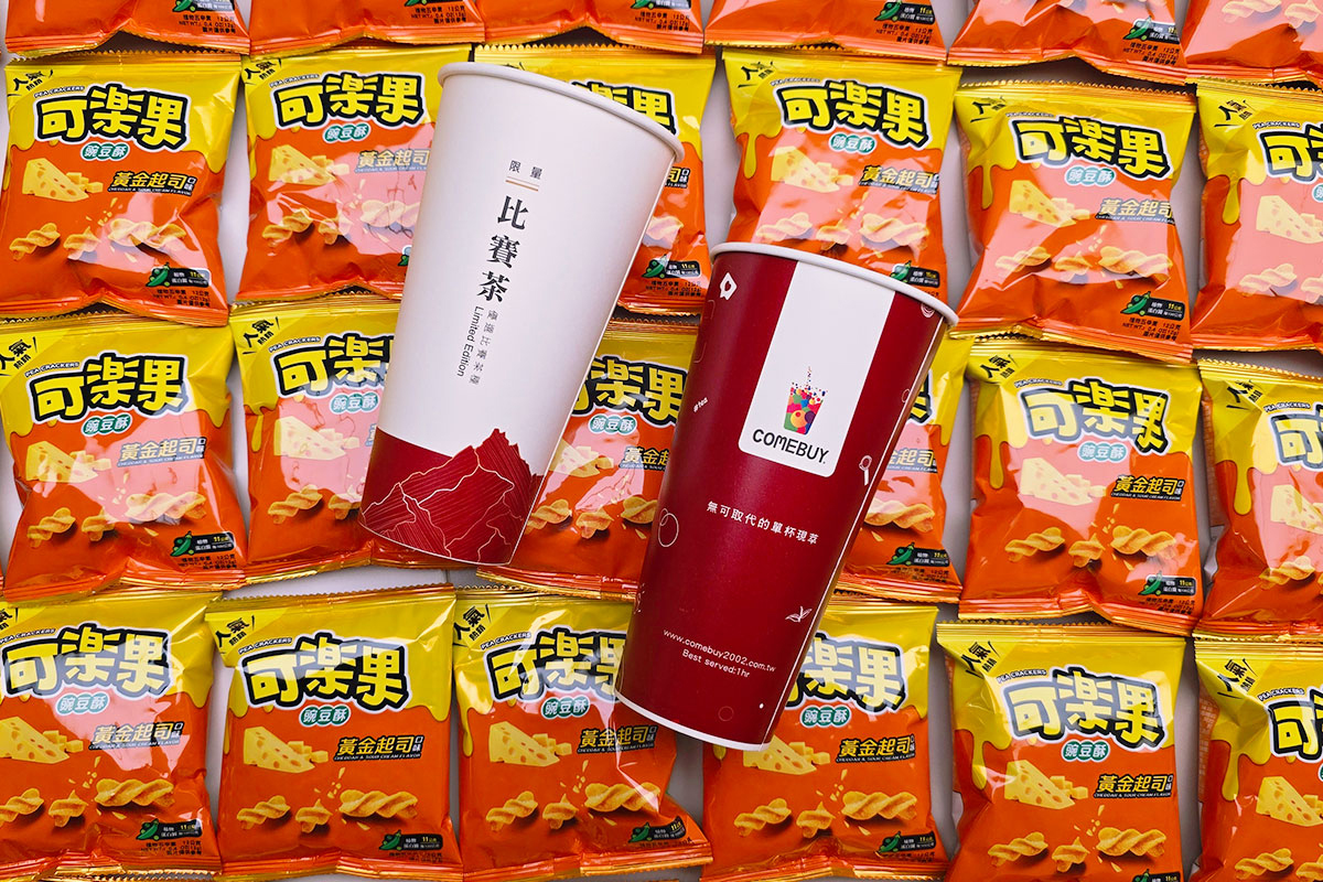 COMEBUY喝限量「冬片」送可樂果黃金起司口味。（示意圖：品牌提供）