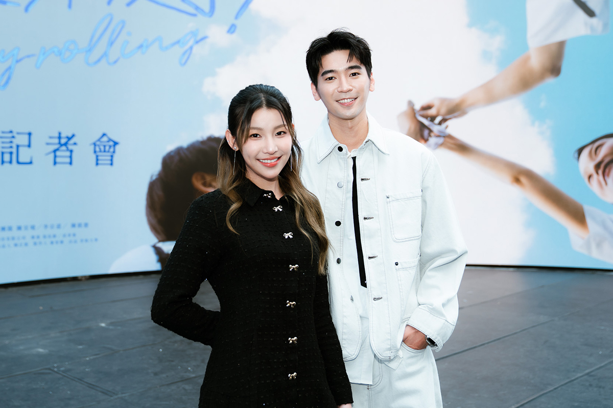 【車勢星聞】涂善存、采子為《再不拍就來不及了！》化身大學校園情侶近距離放閃。（圖：好咖文創X 世新大學提供） 