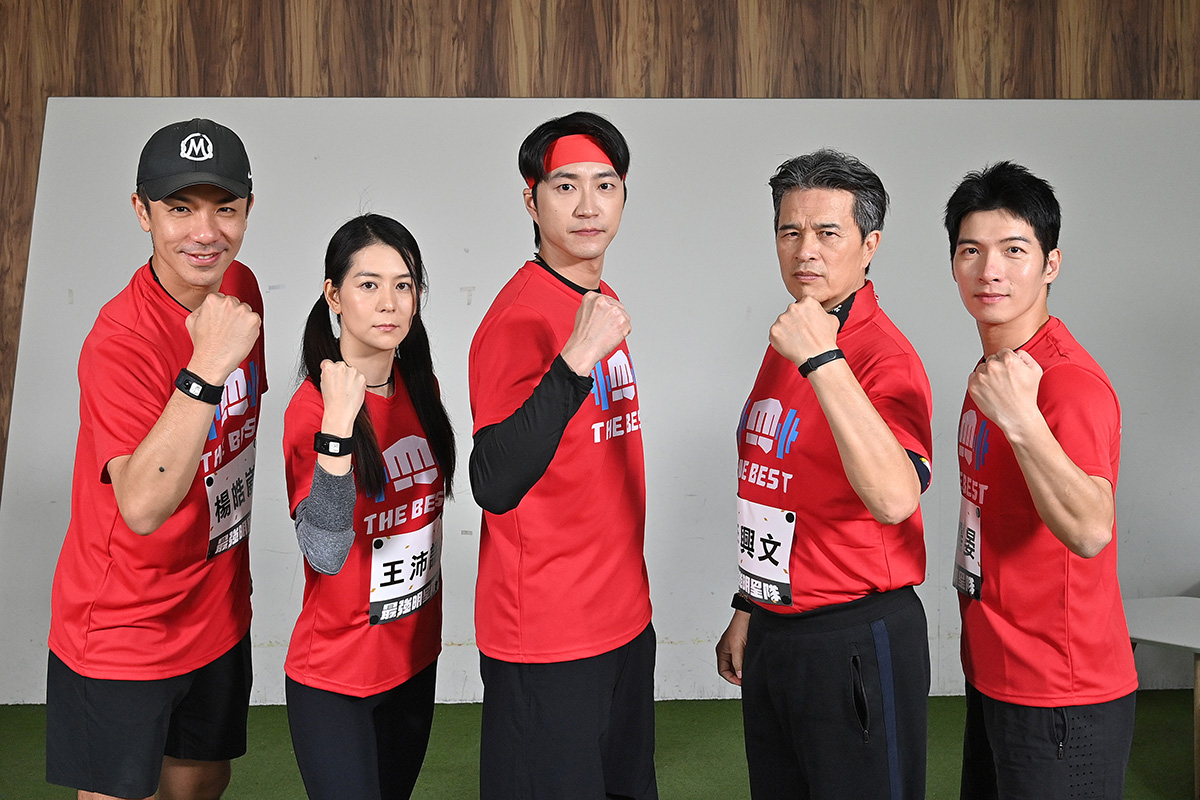 【車勢星聞】左起楊皓崴、王沛語、江宏傑、李興文、王霆晏。圖／台視