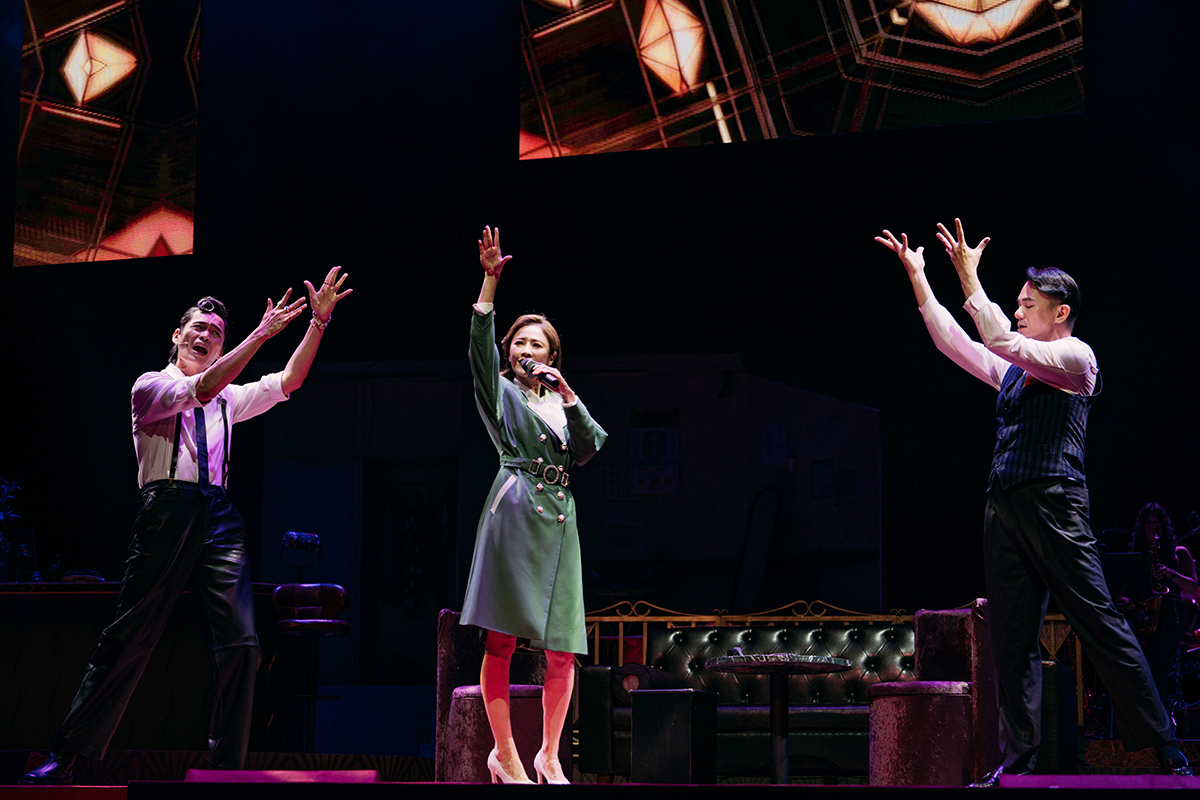 【車勢星聞】《櫻子媽媽與她的三個男人》世紀首演座無虛席！好評炸裂 （左起黃鐙輝、方宥心、凱爾） (瘋戲樂工作室 提供）