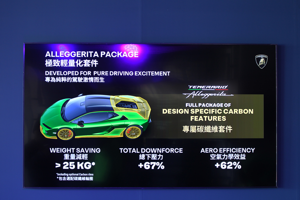 標準車價再加288萬元，便可換得更強悍到不可理喻的Temerario Alleggerita。