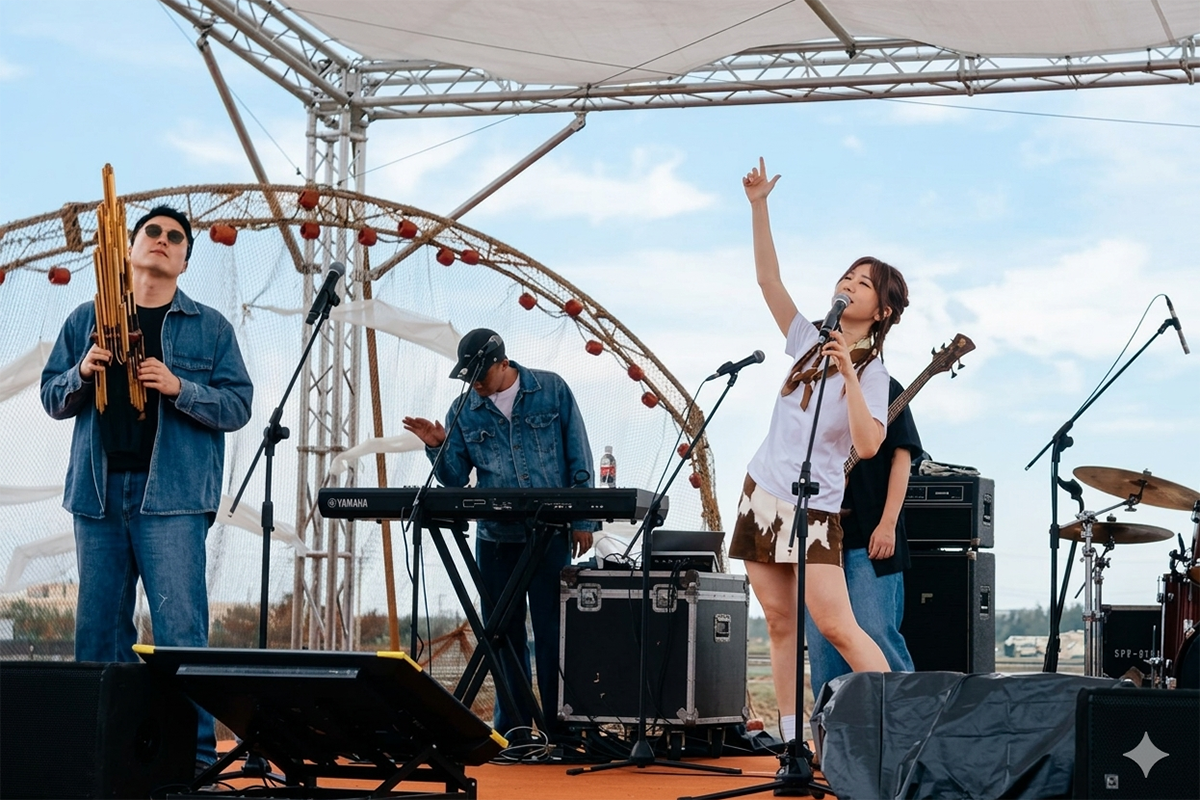 【車勢星聞】蔡家蓁「加入」同根生客串一日限定主唱，尺度大開展實力。（圖：想不到娛樂製造所提供） 