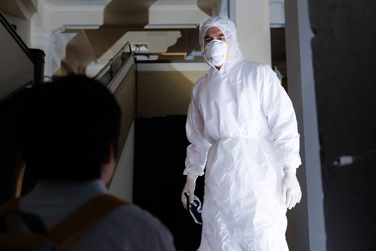 【車勢星聞】曾敬驊透過北影形象廣告再次化身《疫起》中勇敢挺身的安泰河。(台北電影節提供)