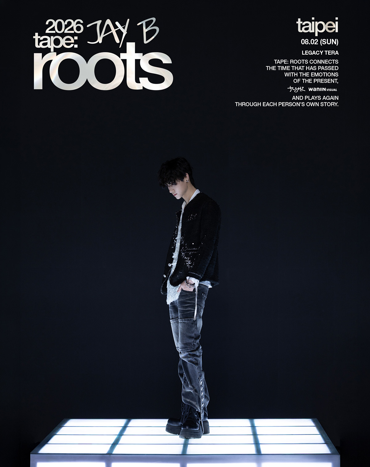 【車勢星聞】JAY B（林在範）全新個人演唱會《2026 JAY B tape roots taipei》主視覺。【圖片提供 網銀國際影視】