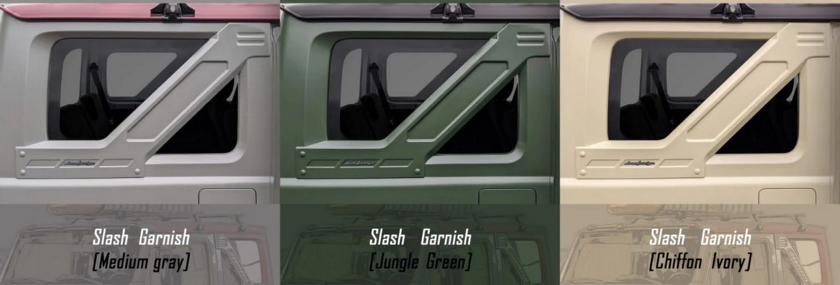 Slash Garnish套件提供灰/綠/米三種配色選擇。