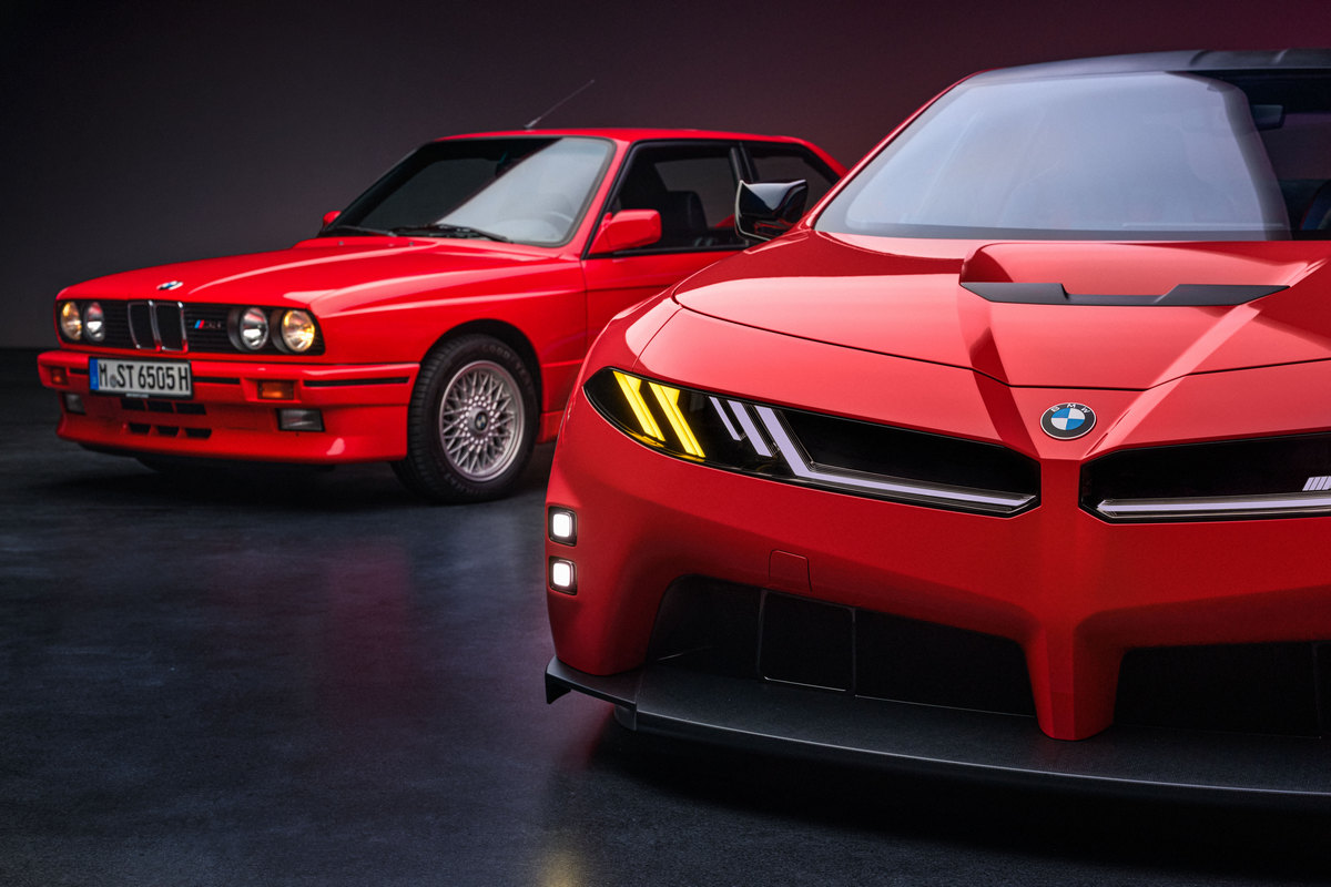 找來第一代M3 E30 M3站台,BMW對於電動M3車名與性能都很肯定和有信心。