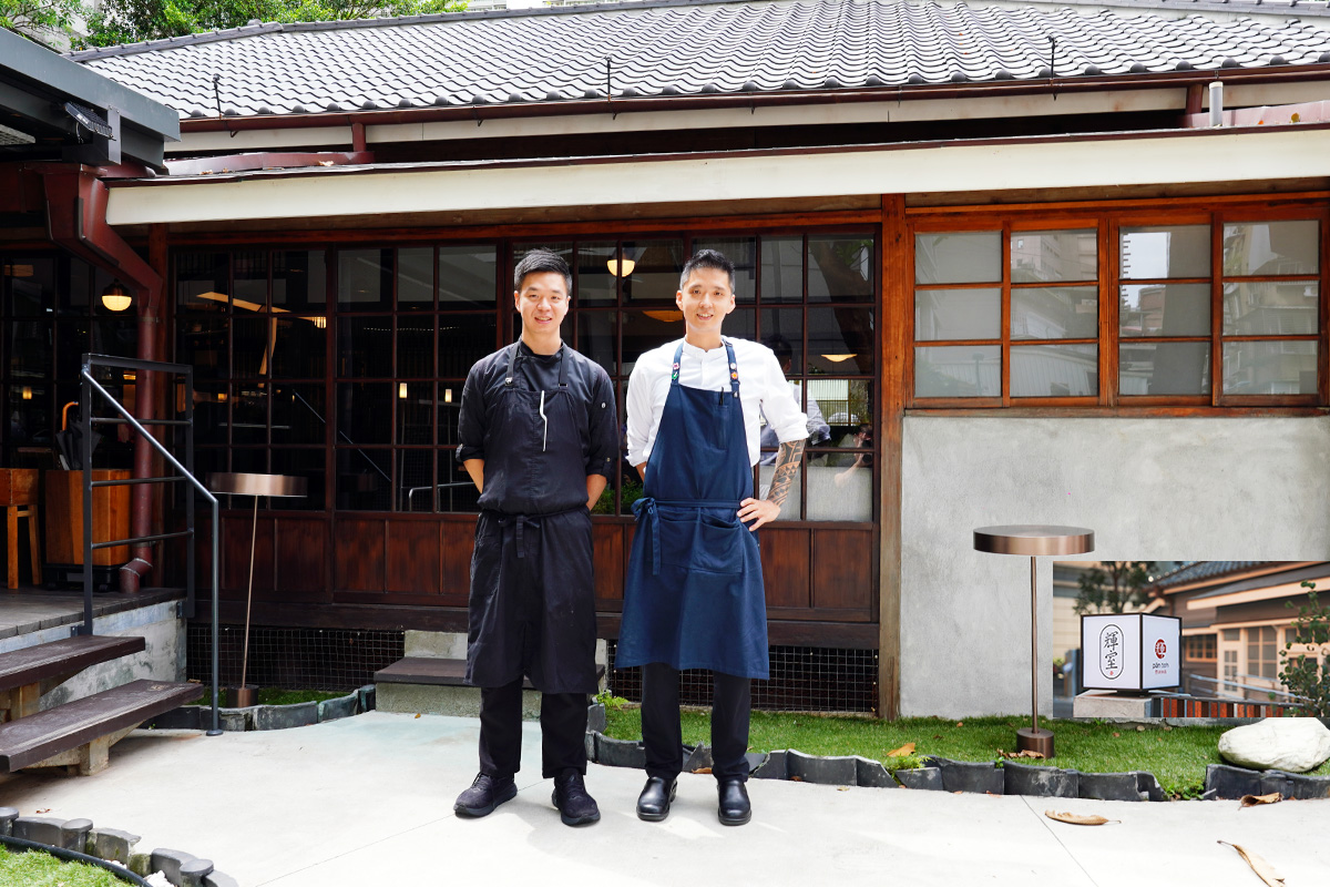 右：餐廳主廚楊子毅（Chef Craig）與左：執行主廚江阪心廷（Esaka Shintei）