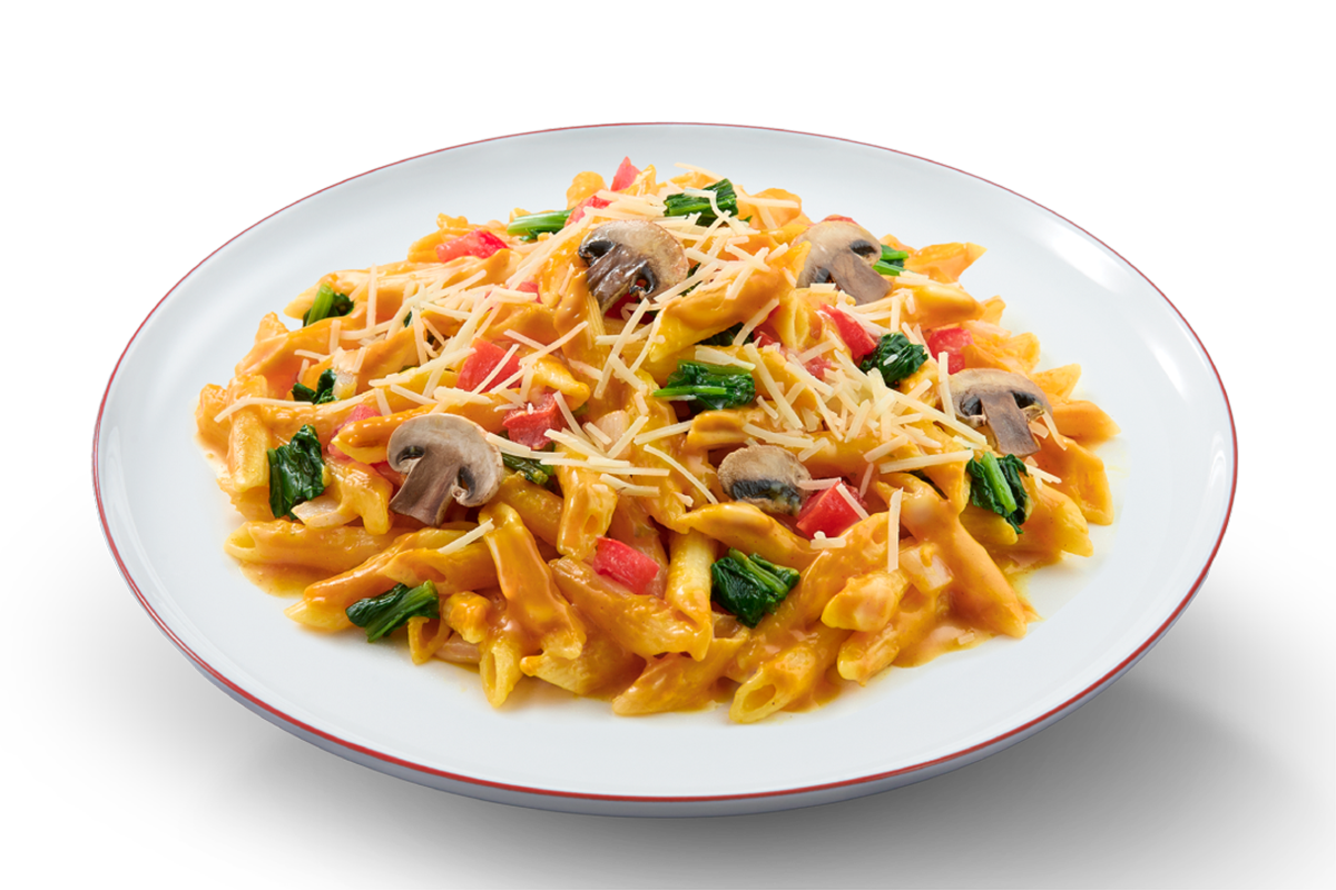 必勝客Pasta Hut「法式咖哩奶油彩蔬麵」法式經典卡菲醬佐四款彩蔬獨享法式餐館風味。（示意圖：品牌提供）