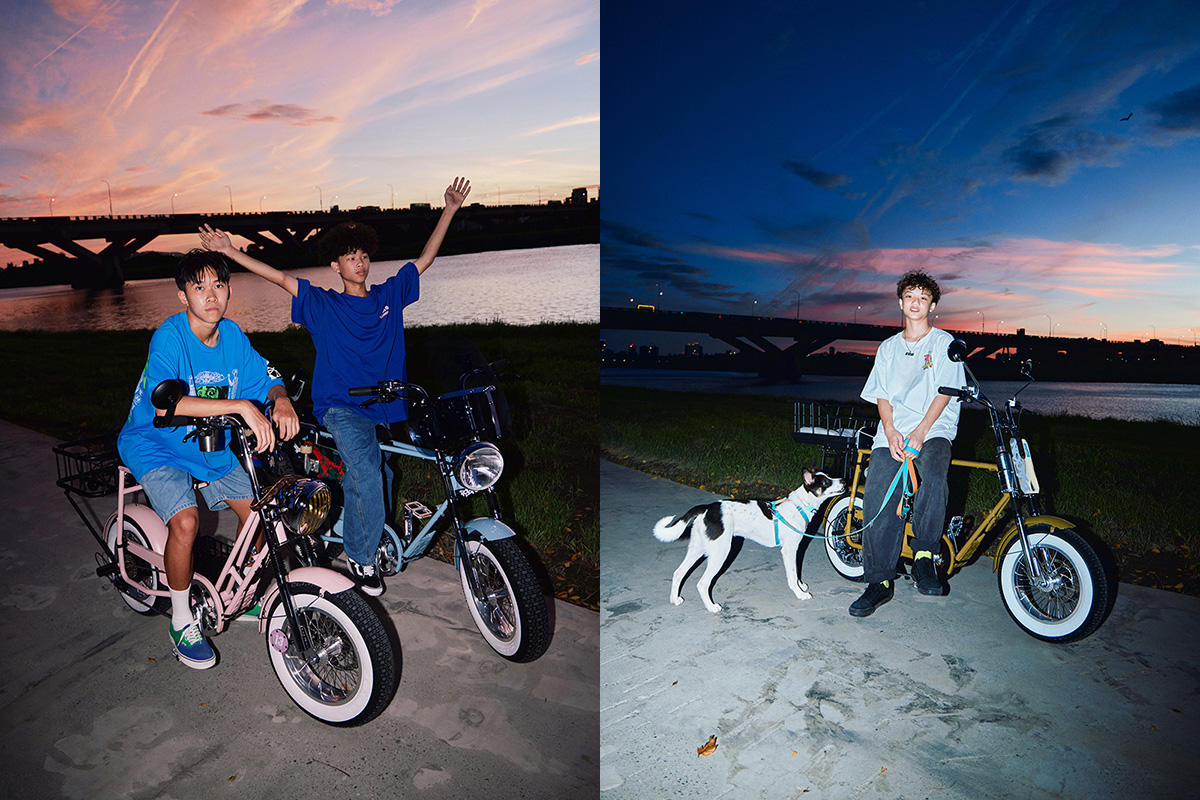 Unimoke minibike 青少年電輔車——牽著狗慢慢騎，後置貨籃載得動放學後的日常。